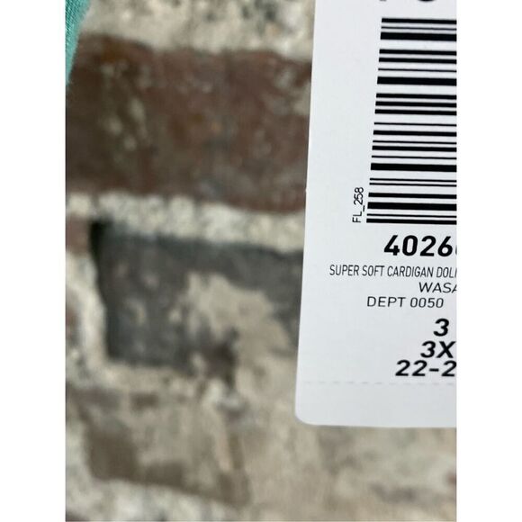 Torrid Super Soft Knit Cardigan Aqua Green Size 3X NWT - Picture 6 of 13